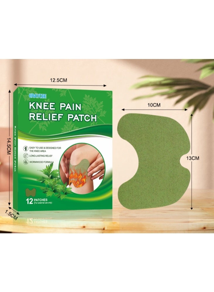 ERAYCEE 12pcs Natural Wormwood Self-Heating Pads Instant Relief from Pain Plasters Can Effectively Promote Blood Circulation and Relieve Joint Pain Promotes Blood Circulation for Knee, Back, Neck - Image 4